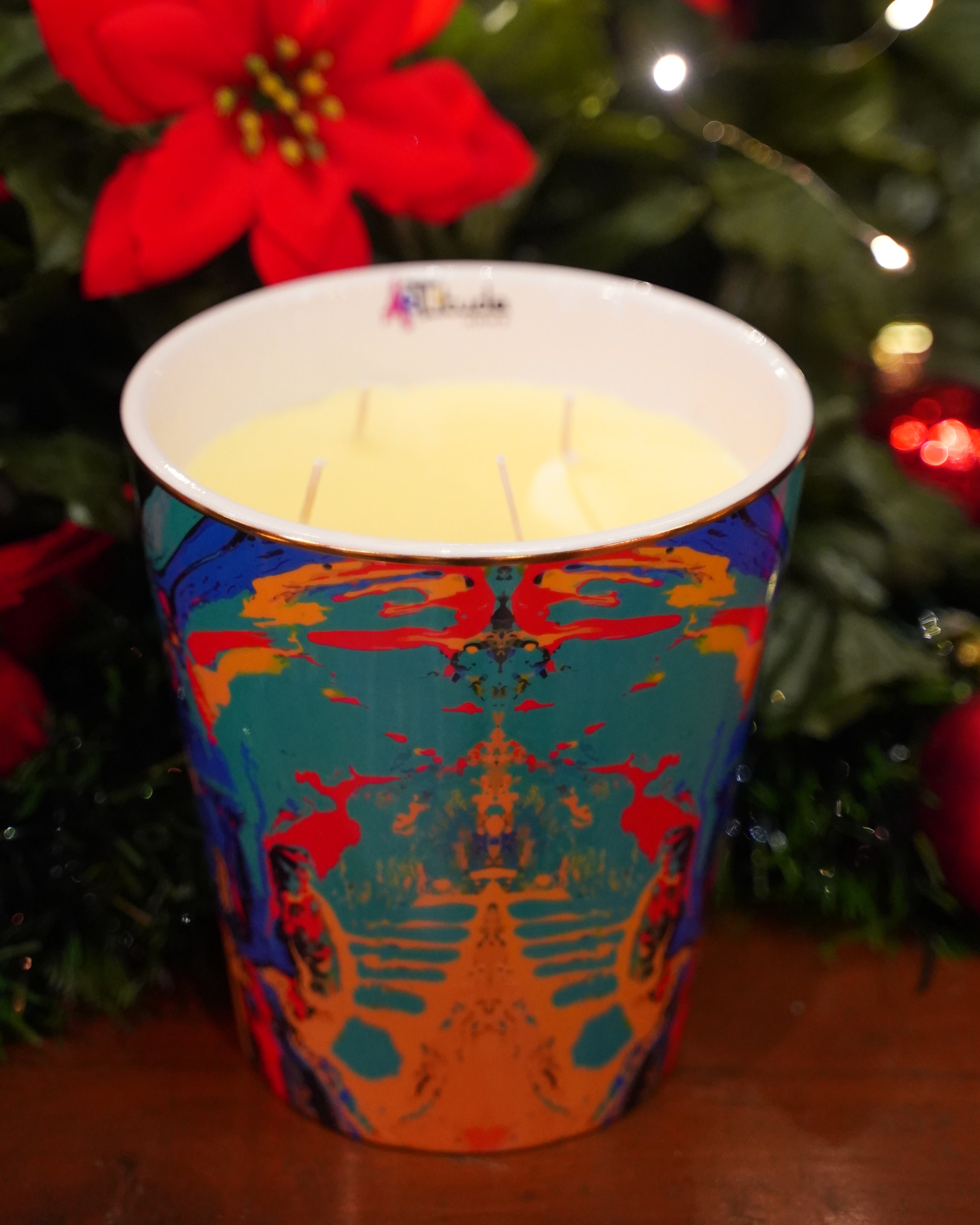 Artisanal scented candle with premium fragrance