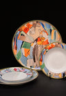 Luxury modern dinnerware from the Caballos collection, combining sophisticated timeless style with equestrian elegance.
